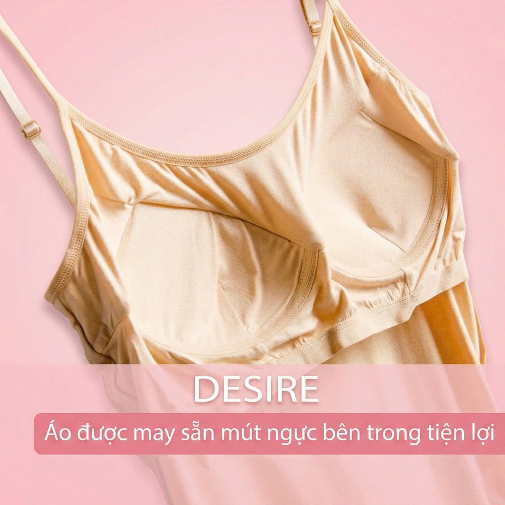 Desire Store, Áo lót hai dây thun Vicose hàng loại 1 cao cấp kèm mút ngực thông hơi A2010 image 6 of 18
