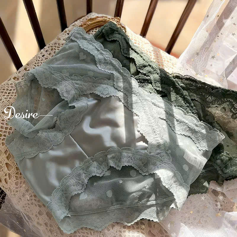 Desire Store, QL-3039 Quần Lót Nữ Lụa Satin Phối Ren Hoa Cao Cấp - Co Giãn Mềm Mịn Ôm Dáng DESIRE (QL-3039 DESIRE Premium Satin & Floral Lace Women's Panties – Soft, Stretchy, and Form-Fitting) image 9 of 16
