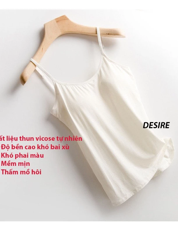 Desire Store, Áo lót hai dây thun Vicose hàng loại 1 cao cấp kèm mút ngực thông hơi A2010 image 12 of 27