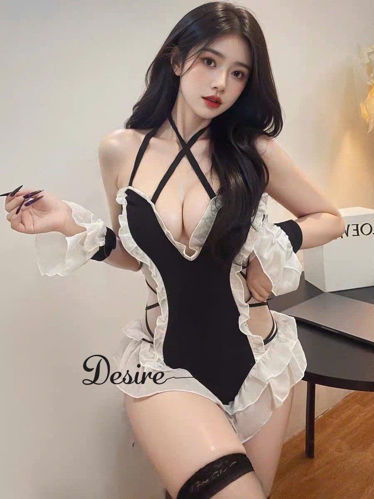 Desire Store, Bộ đồ ngủ Bodysuit liền thân cosplay cô hầu gái DESIRE VN-2475 image 4 of 8