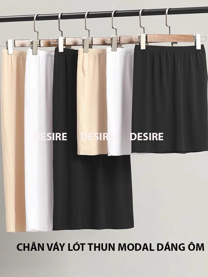 Desire Store, Chân váy lót dáng ôm Thun Modal (Gỗ sồi) co dãn mát mịn Chân váy mặc lót trong VNN-0098 image 10 of 24