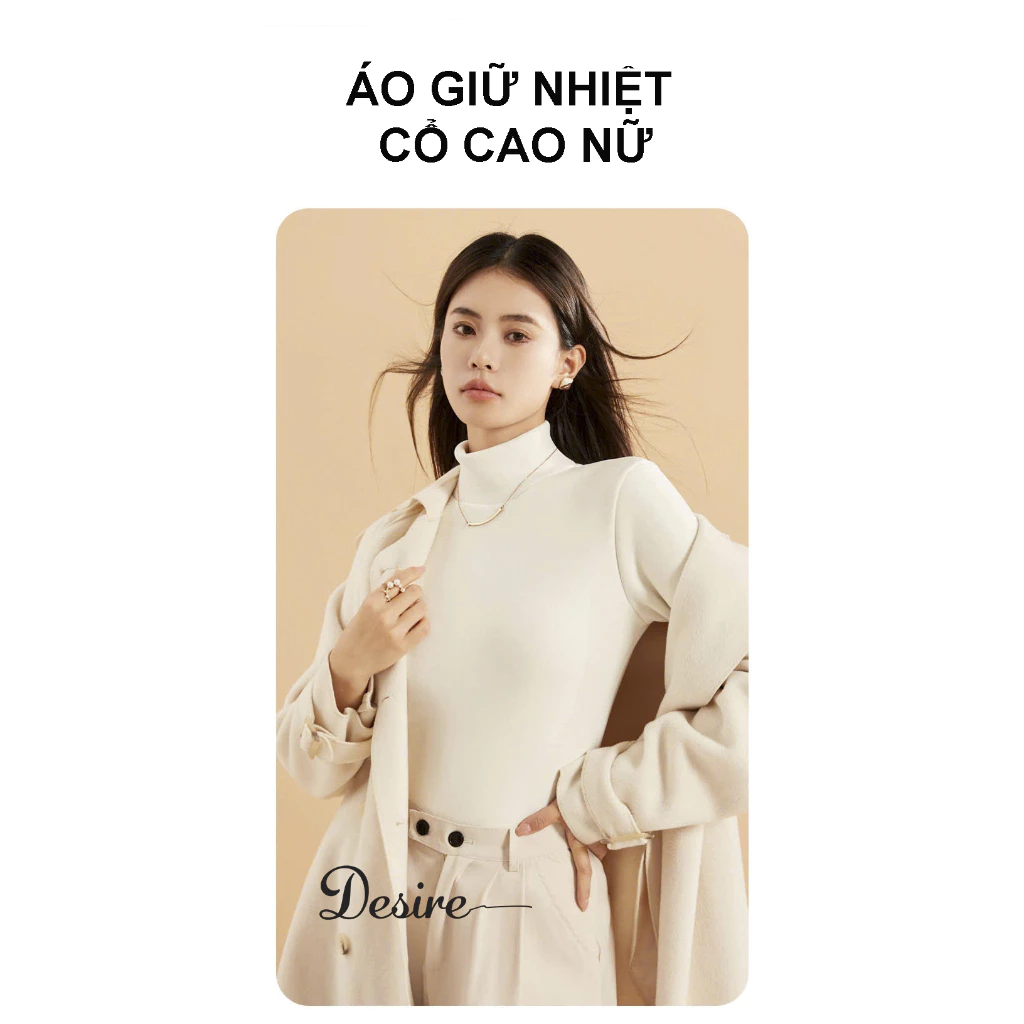 Desire Store, Áo cổ lọ giữ nhiệt mùa đông Dày lót Lông Cừu mềm mịn DESIRE K-801 image 7 of 12