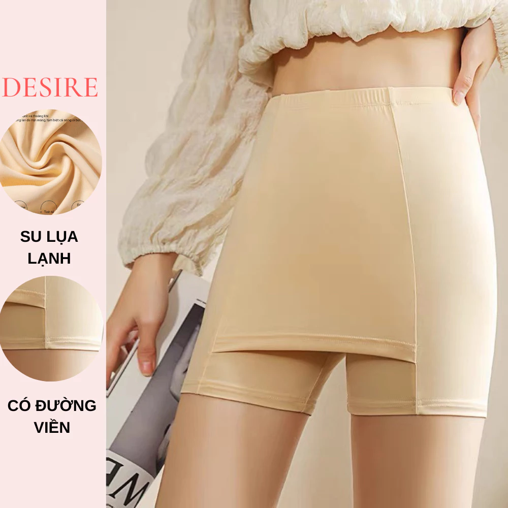Desire Store, Quần Đùi Mặc Váy Vạt Chống lộ Su lạnh Có đường viền 30cm Thoáng Mát Cạp Cao Quần bảo hộ QL-025 image 1 of 17