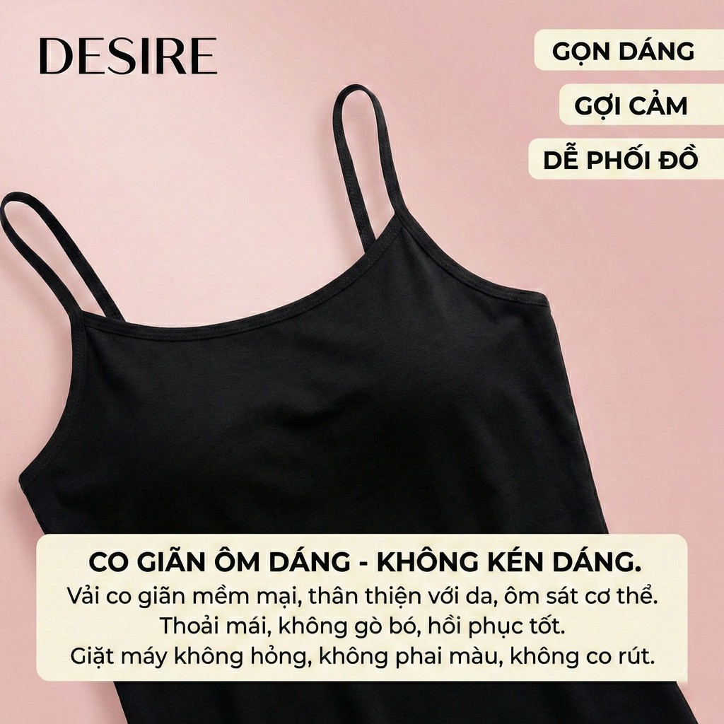 Desire Store, Áo lót hai dây thun Modal (Gỗ sồi) mềm mịn thấm mồ hôi ANN-0021 image 2 of 18