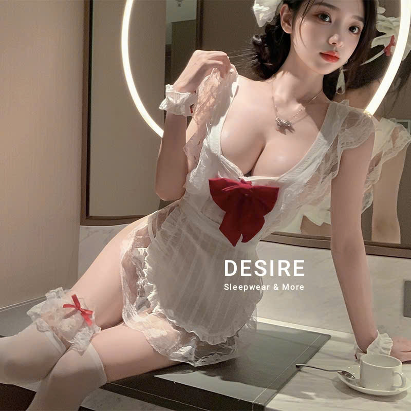 Desire Store, Bộ đồ Cosplay Hầu Gái Sexy Gợi Cảm, Chất Mềm Mại Phối Ren Quyến Rũ DESIRE VN-1108-1 image 4 of 8