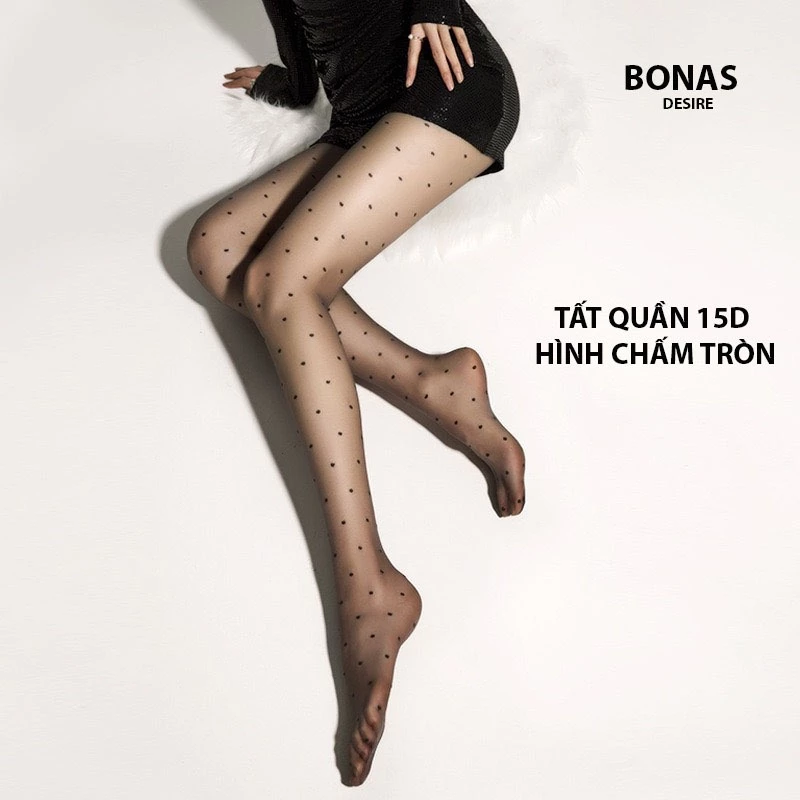 Desire Store, Quần tất BONAS CHÍNH HÃNG màu đen da 0D 15D 80D 200D siêu mỏng tự nhiên thon gọn chân chống tĩnh điện T-006 - 15D CHẤM TRÒN image 29 of 38
