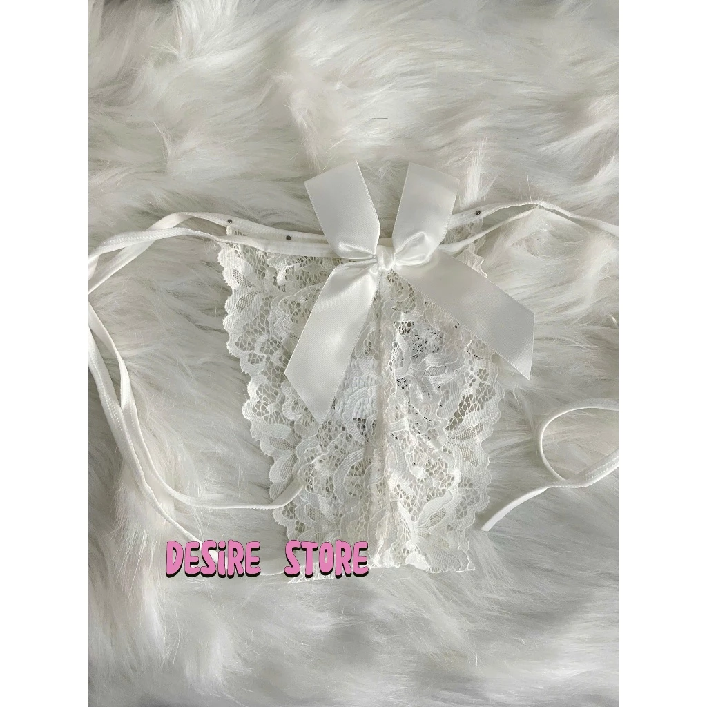 Desire Store, Quần lót ren lọt cột dây phối nơ sau siêu gợi cảm QLN-2119 - Trắng, 5 quần image 10 of 18