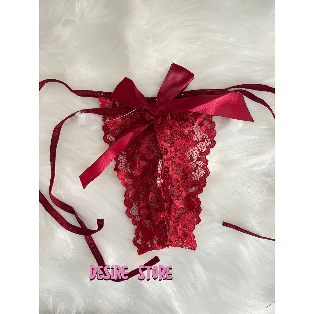 Desire Store, Quần lót ren lọt cột dây phối nơ sau siêu gợi cảm QLN-2119 - Đỏ, 5 quần image 14 of 18