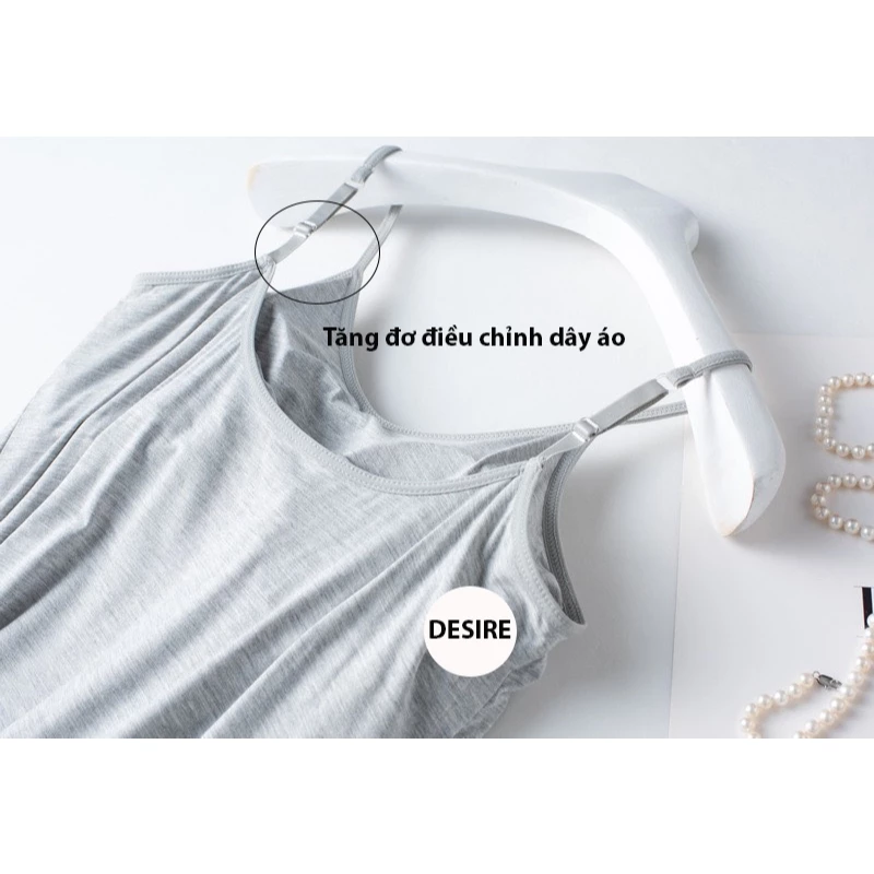 Desire Store, Váy đầm hai dây dáng dài sợi Vicose mềm mịn có đệm mút ngực DESIRE VN-077 image 5 of 13