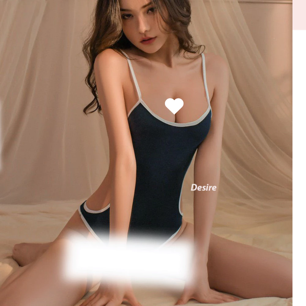 Desire Store, Váy ngủ bodysuit  liền thân quần hở lưng gợi cảm cao cấp Desire VN-8566 - Xanh Navy, Freesize (40-60kg) image 11 of 11
