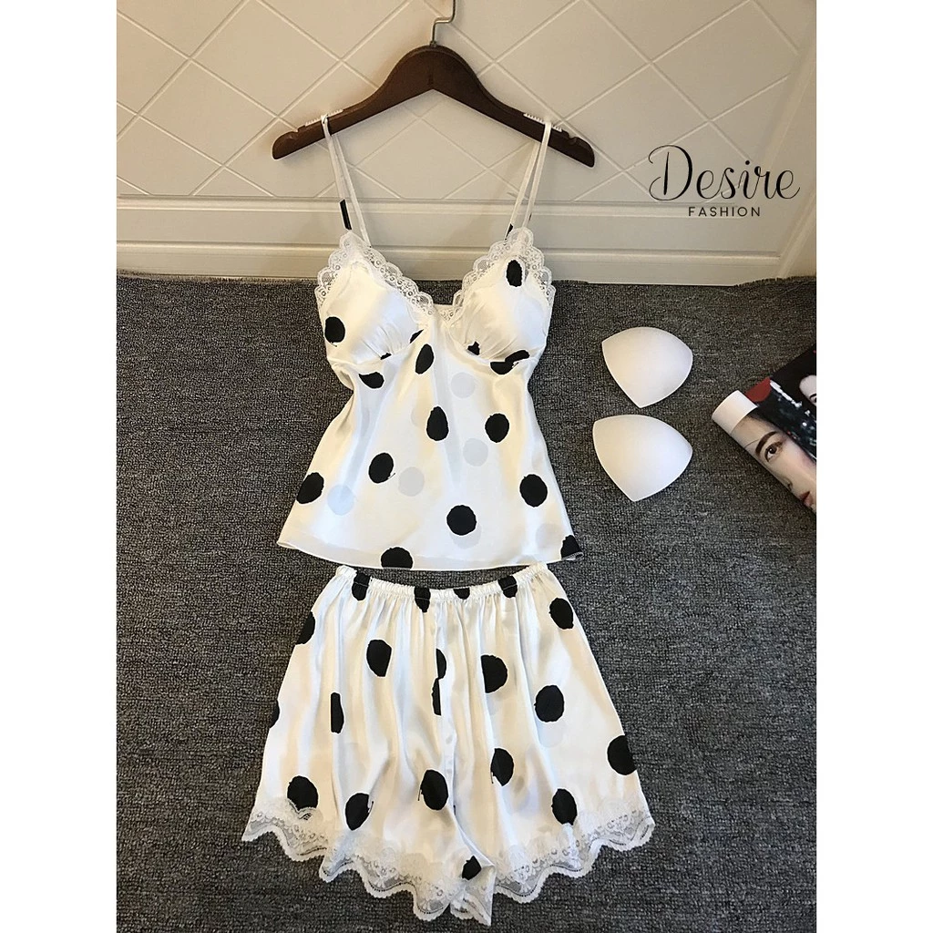 Desire Store, Sexy Silk Pajamas Đồ bộ lụa gợi cảm DBN-0014 image 3 of 7