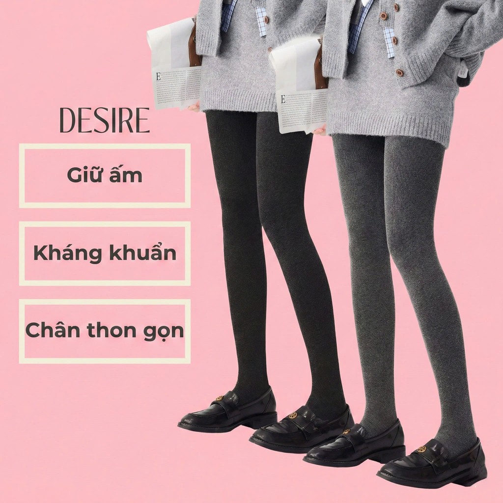 Desire Store, Quần Tất Legging Len Tăm Nữ Cao Cấp Giữ Nhiệt, Có Đế Chống Trơn Trượt, Chất Len Dày Dặn Co Giãn 4 Chiều KF7029 image 6 of 16