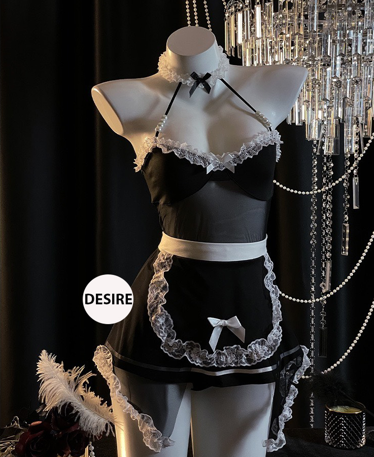 Desire Store, Bộ đồ ngủ cosplay hầu gái chất thun mềm loại 1 VN-8811 image 7 of 10