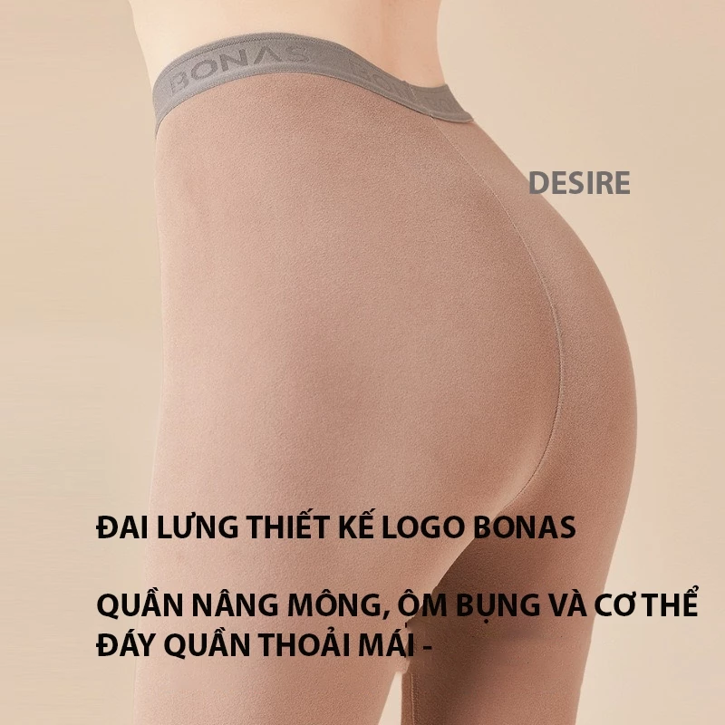 Desire Store, Đồ Bộ giữ nhiệt lót nhung hai mặt chính hãng BONAS cao cấp siêu nhẹ ôm body cổ tròn AGN-003 image 4 of 12