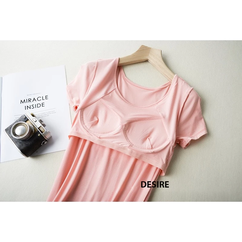 Desire Store, Váy đầm ngắn tay thun Vicose mềm mịn chất 4 chiều có đệm mút ngực DESIRE VNN-0073 image 4 of 12