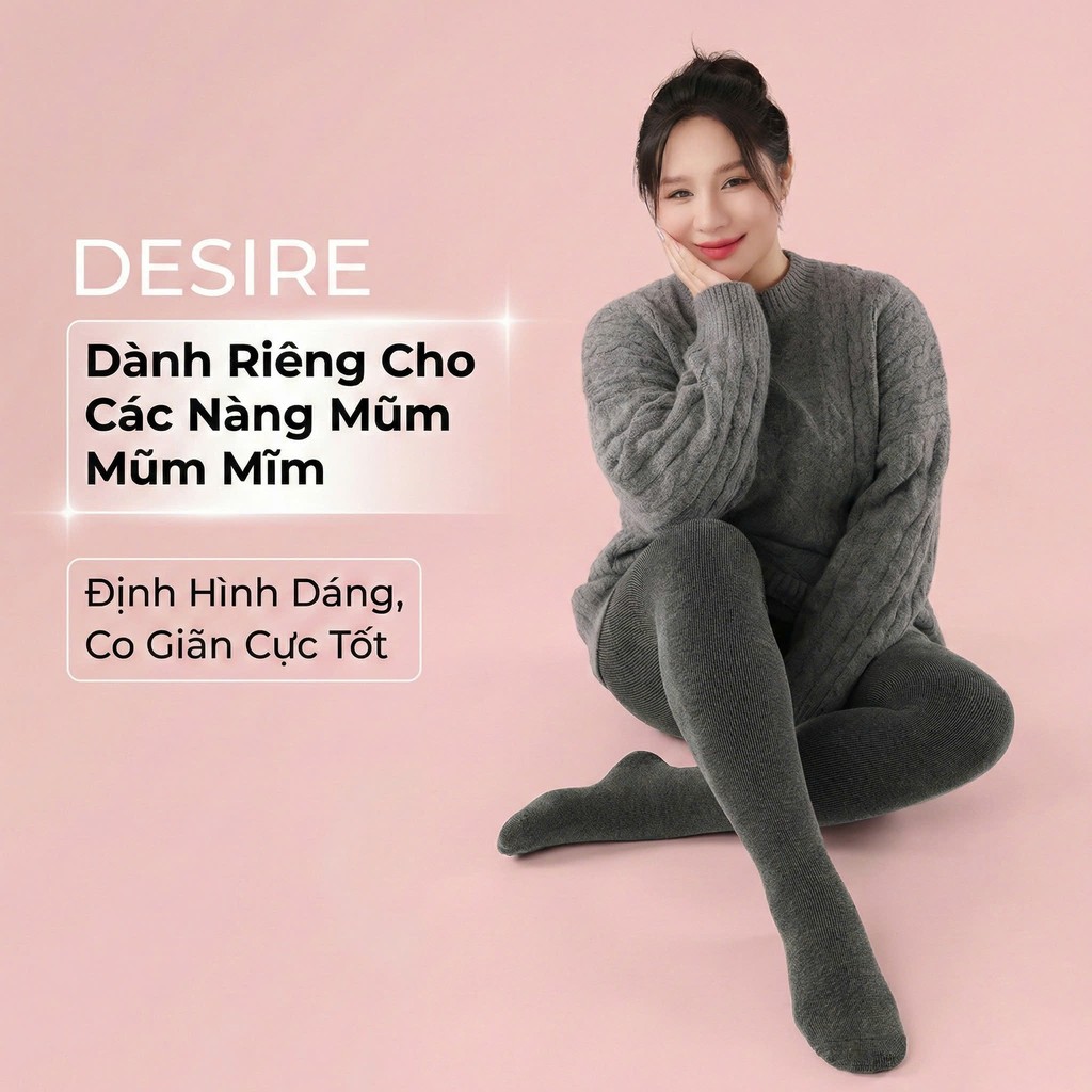 Desire Store, Quần Tất Legging Bigsize Nữ (60-85kg) Len Tăm Giữ nhiệt mềm mại, Chống Trơn Trượt, Co Giãn 4 Chiều Cao Cấp DS3056 image 8 of 13