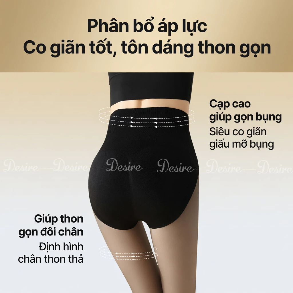 Desire Store, Quần Tất Nữ BONAS Đen Lót Da 80D - Quần Tất 1 Lớp Đánh Lừa Thị Giác Trong Suốt Che Khuyết Điểm SG102 (BONAS Women’s 80D Black Tights with Nude Lining – Single-Layer "Illusion" Tights for a Sheer, Flawless Look (Model SG102)) image 3 of 8
