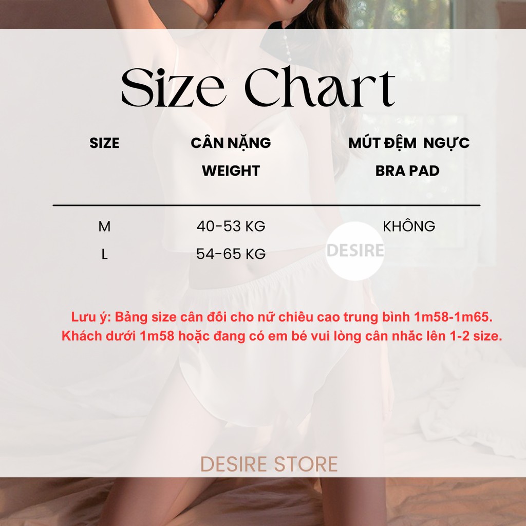 Desire Store, Đồ bộ hai dây cổ đổ chất lụa mềm gợi cảm DESIRE VN-8816 image 9 of 14