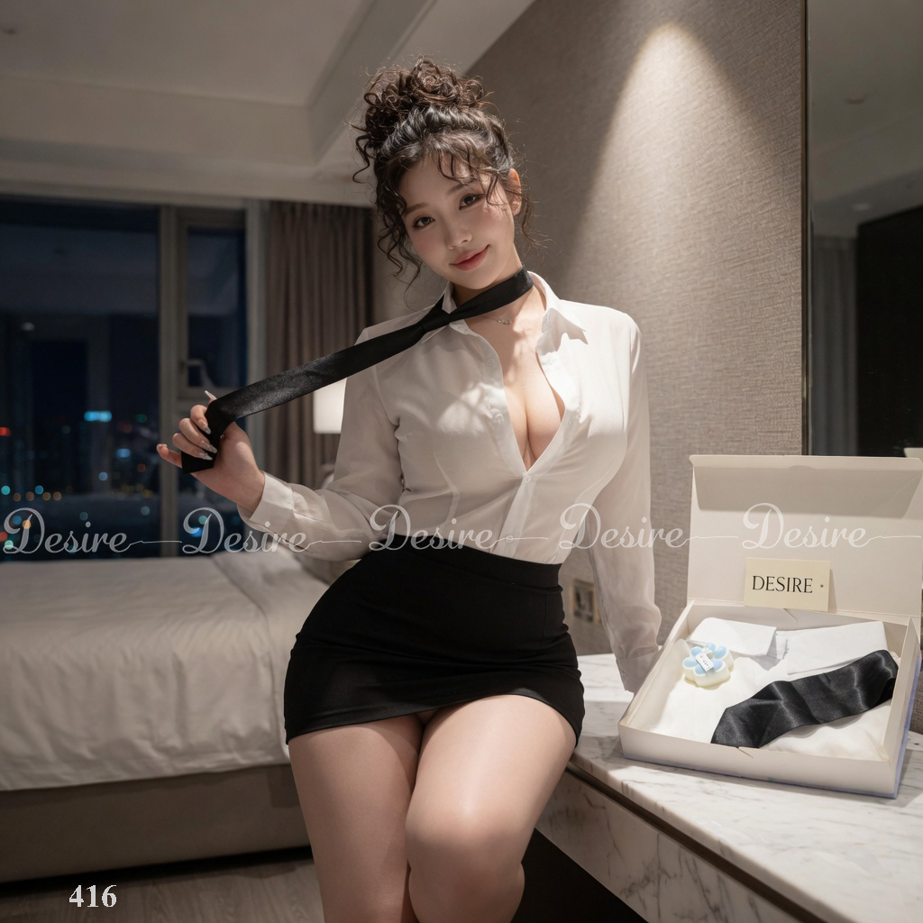 Desire Store, Bộ đồ ngủ hoá trang cosplay CÔ THƯ KÝ (có bigsize) hàng chính hãng GUIRUO QC loại 1 DESIRE- 6967 (SECRETARY Cosplay Lingerie/Sleepwear (Available in Plus Sizes) – DESIRE- 6967) image 8 of 14