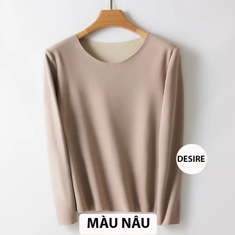Desire Store, Quần dài giữ nhiệt Nhung lót sợi nhiệt Derong mềm siêu nhẹ mùa đông ấm áp Quần dài lót trong giữ nhiệt QGN-9093 - Áo Nâu 9081, XXL image 17 of 17