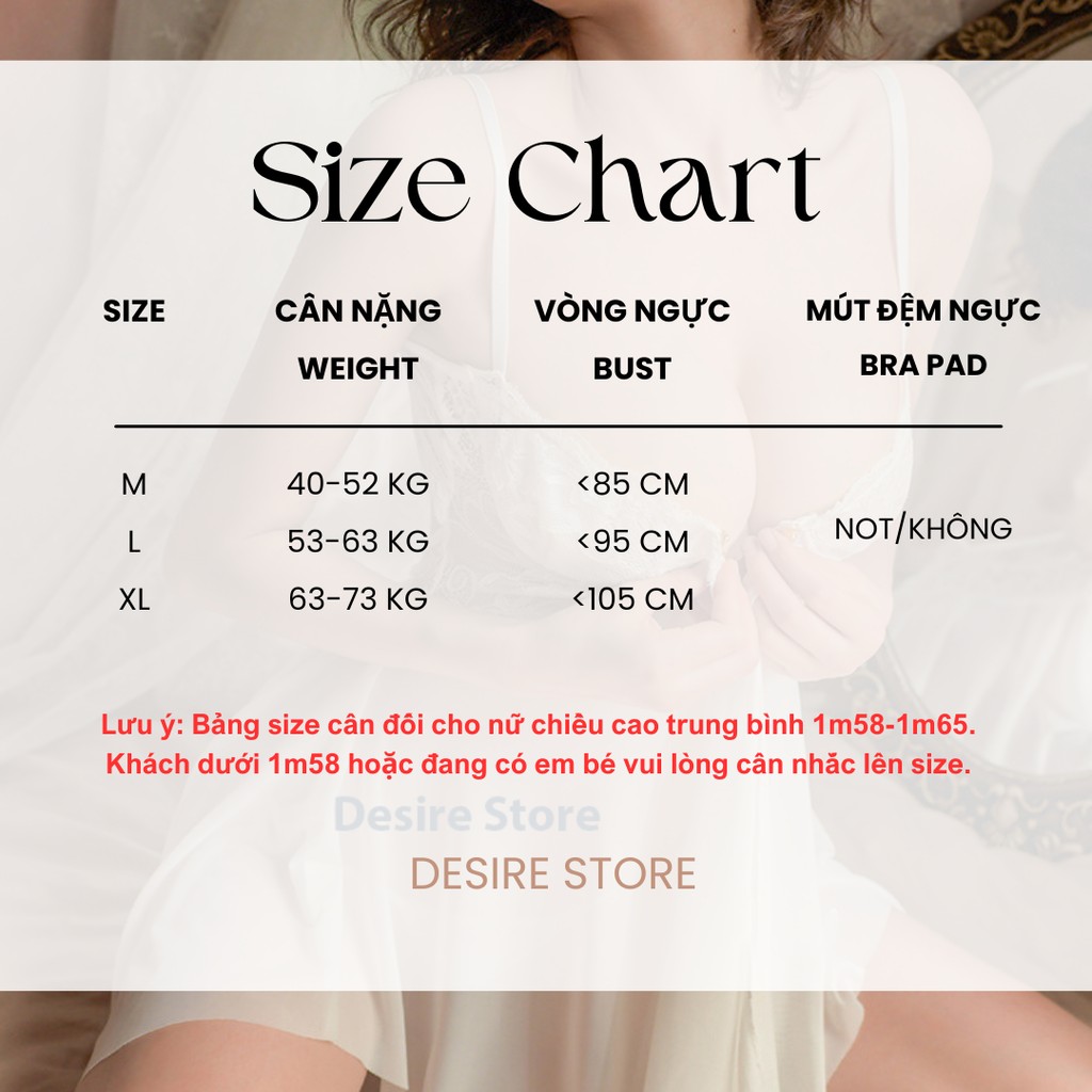 Desire Store, Váy ngủ hai dây ren cài trước có gọng kèm chip gợi cảm sexy VN-8267 image 10 of 18