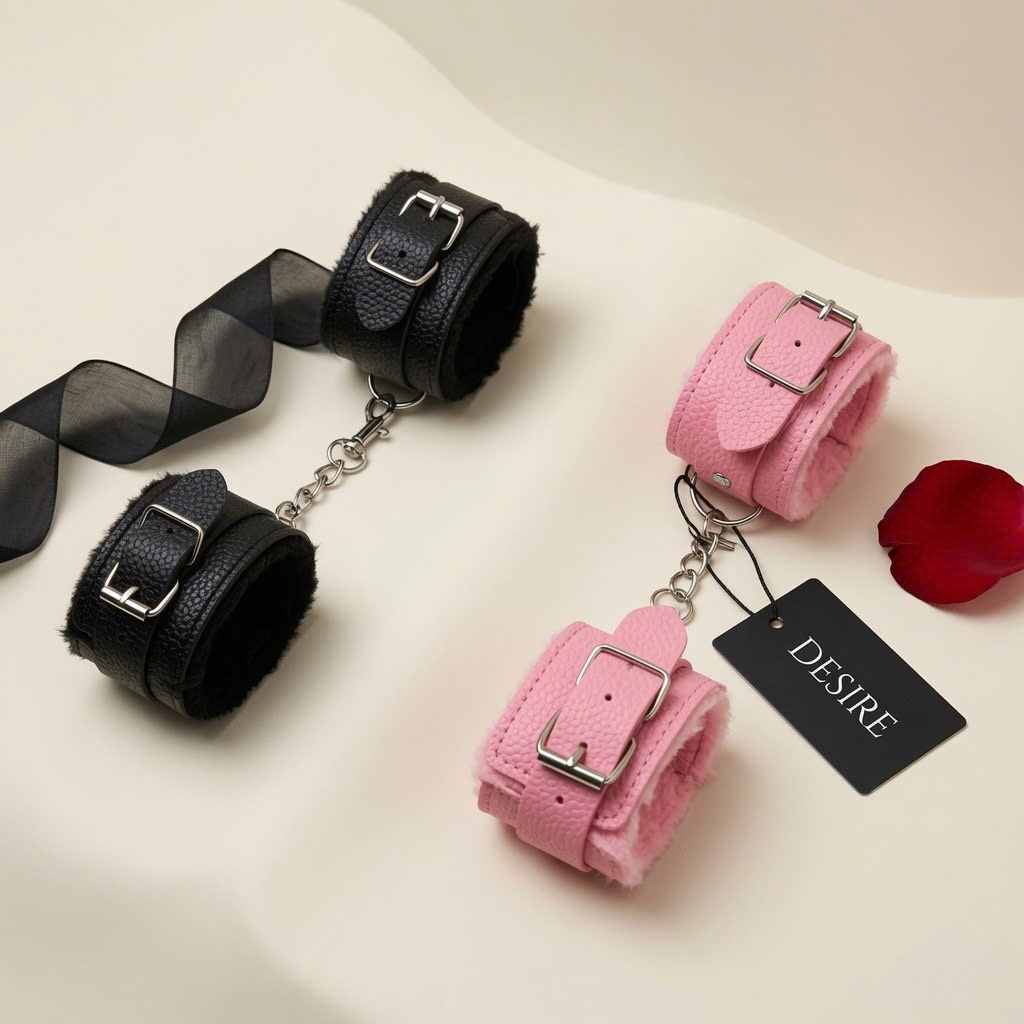 Desire Store, 3080 Còng Tay Bằng Da Cao Cấp Lót Bông Mềm Mại - BDSM - Phụ Kiện Cosplay Đồ Ngủ Quyến Rũ DESIRE (3080 Premium Leather Handcuffs with Soft Cotton Lining – BDSM – Seductive Lingerie & Cosplay Accessory (DESIRE)) image 6 of 11