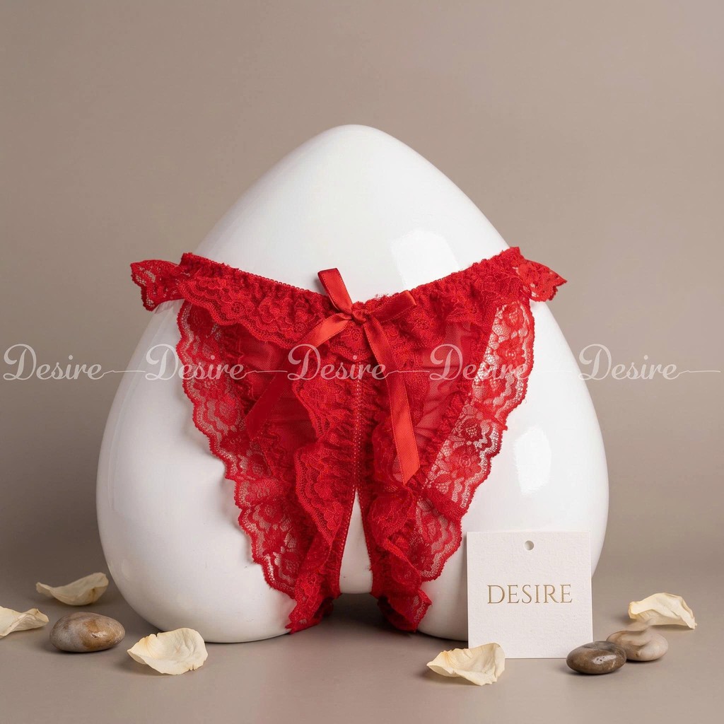 Desire Store, Quần lót lọt khe ren mềm mịn cao cấp QLN-1136-1 - Đỏ tươi, Freesize image 8 of 10