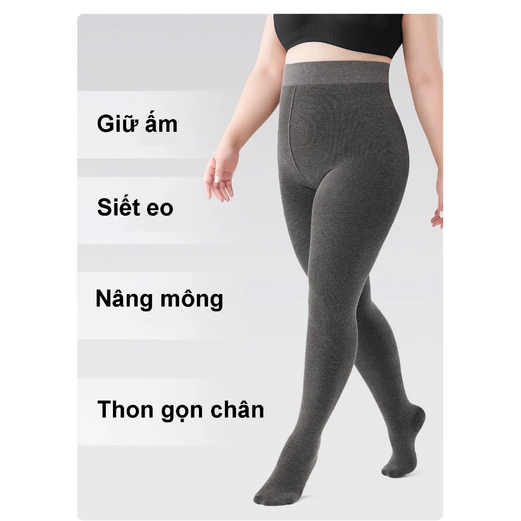 Desire Store, Quần Tất Legging Bigsize Nữ (60-85kg) Len Tăm Giữ nhiệt mềm mại, Chống Trơn Trượt, Co Giãn 4 Chiều Cao Cấp DS3056 image 2 of 10