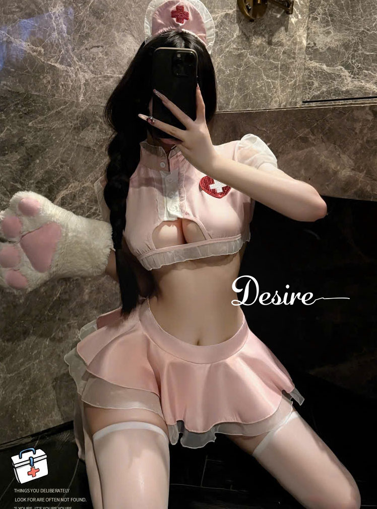 Desire Store, Bộ đồ ngủ Cosplay y tá HÀNG LOẠI 1 đầy đủ phụ kiện sexy gợi cảm DESIRE VN-8469 image 4 of 10