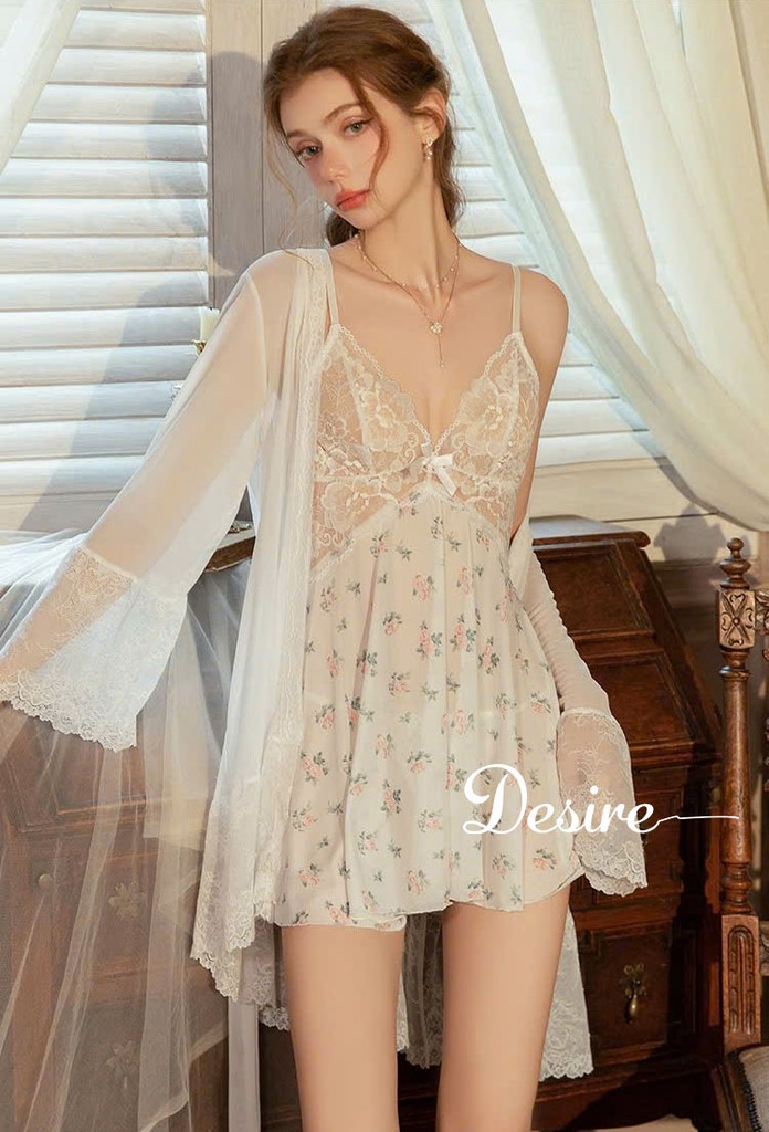 Desire Store, Váy Ngủ Ren Hoa Nhí - Váy Ngủ Sexy Nàng Thơ Thiết Kế Sang Trọng Quyến Rũ CHÍNH HÃNG GUIRUO 4316 image 3 of 11