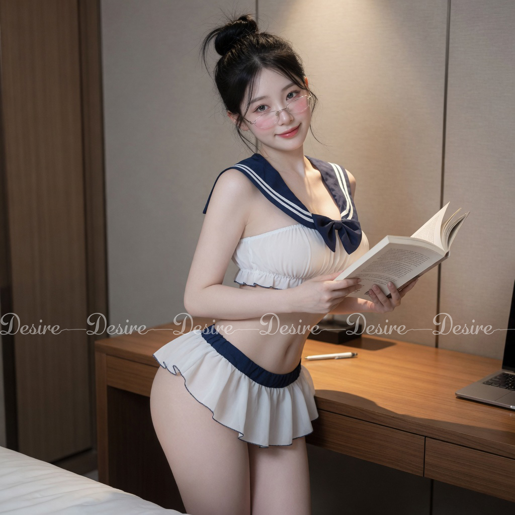 Desire Store, Bộ đồ ngủ hoá trang cosplay CÔ NỮ SINH QUYẾN RŨ gợi cảm DESIRE VN-8477 (Seductive Schoolgirl Cosplay Lingerie Set DESIRE 8477) image 12 of 20