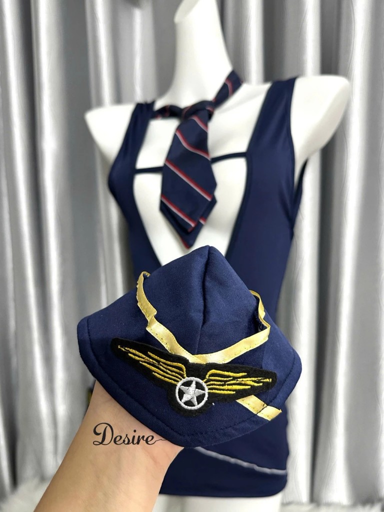 Desire Store, Set váy ngủ Cosplay Cô tiếp viên Sexy gợi cảm kèm chip DESIRE VN-1225 image 11 of 14