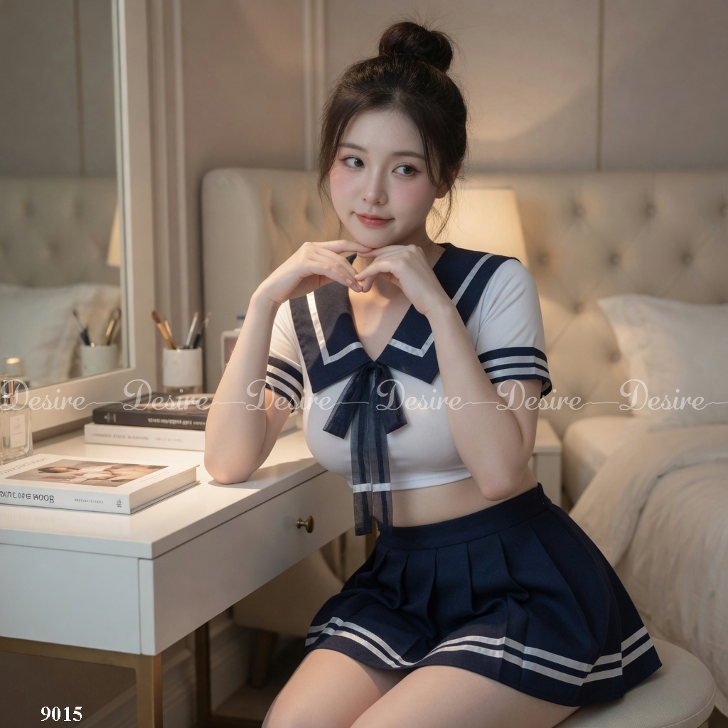 Desire Store, Bộ đồ ngủ hoá trang cosplay CÔ NỮ SINH QUYẾN RŨ ( có bigsize)  DESIRE VN-9015 image 17 of 22