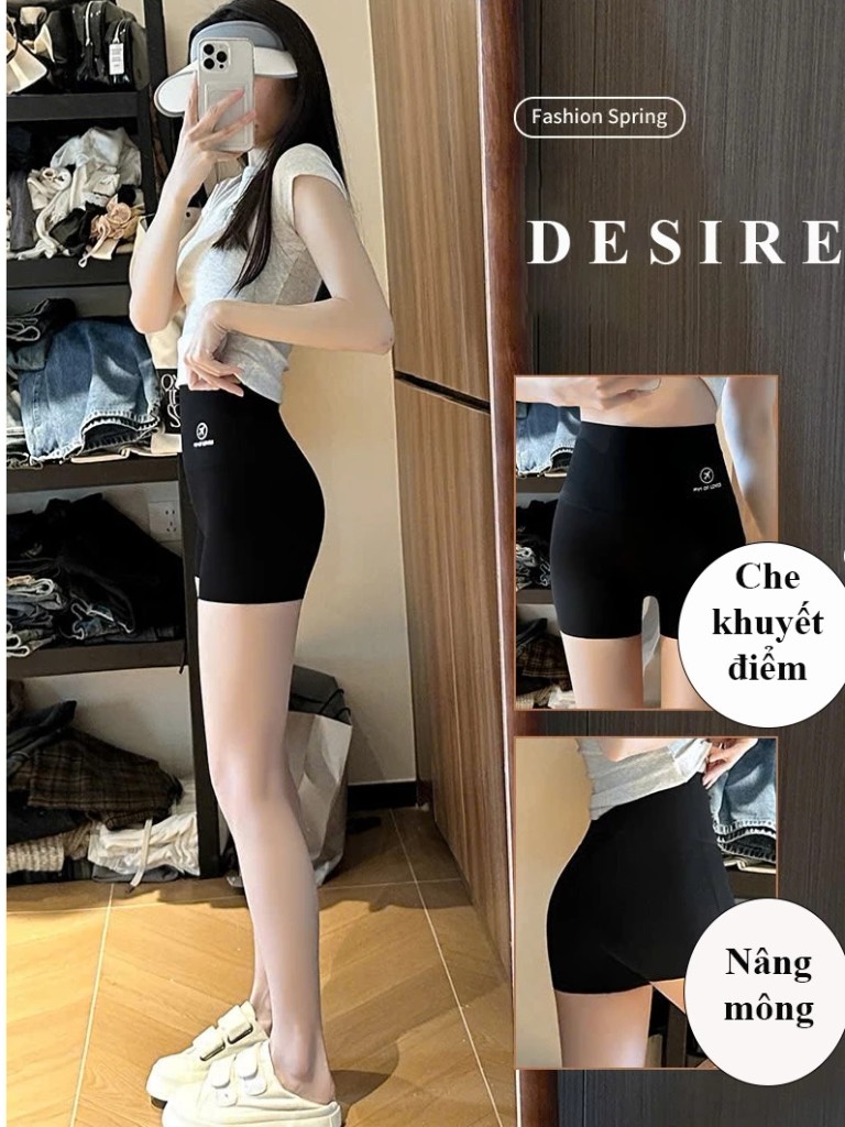 Desire Store, Quần đùi mặc váy hãng MYC OF LOVE cạp cao chất liệu su lạnh ôm body chống lộ DESIRE QL-3086 image 9 of 14