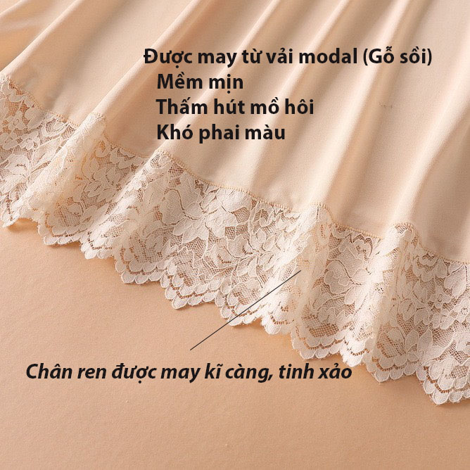Desire Store, Chân Váy lót thun modal  (gỗ sồi) dáng xòe rộng thoải mái - Chân váy mặc lót thun mịn mát Desire VN-064 image 8 of 27