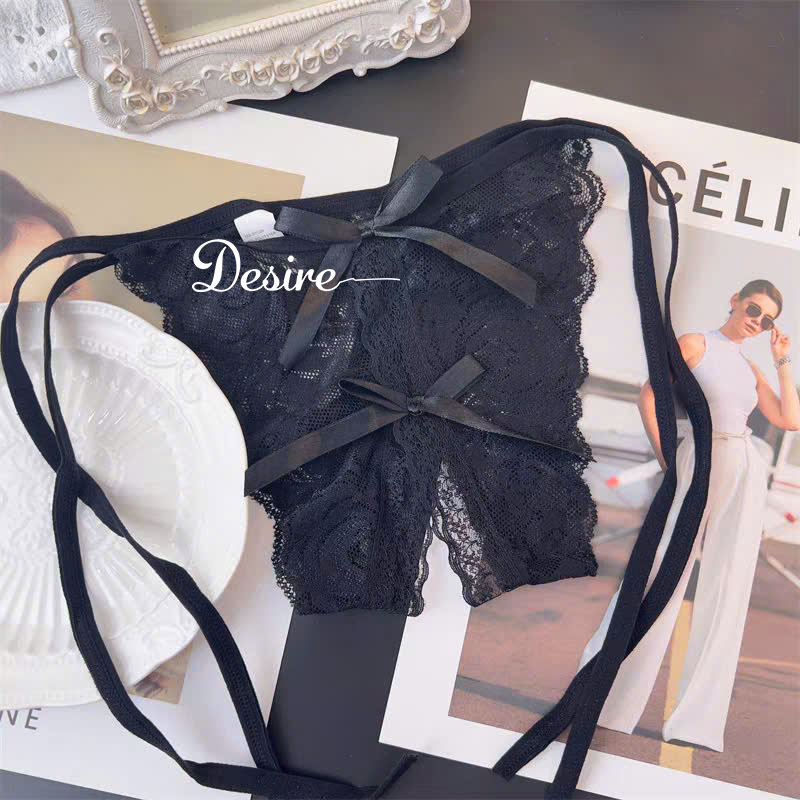 Desire Store, Quần lót ren cột dây chất mềm mịn gợi cảm DESIRE QL-013 - Đen image 12 of 16