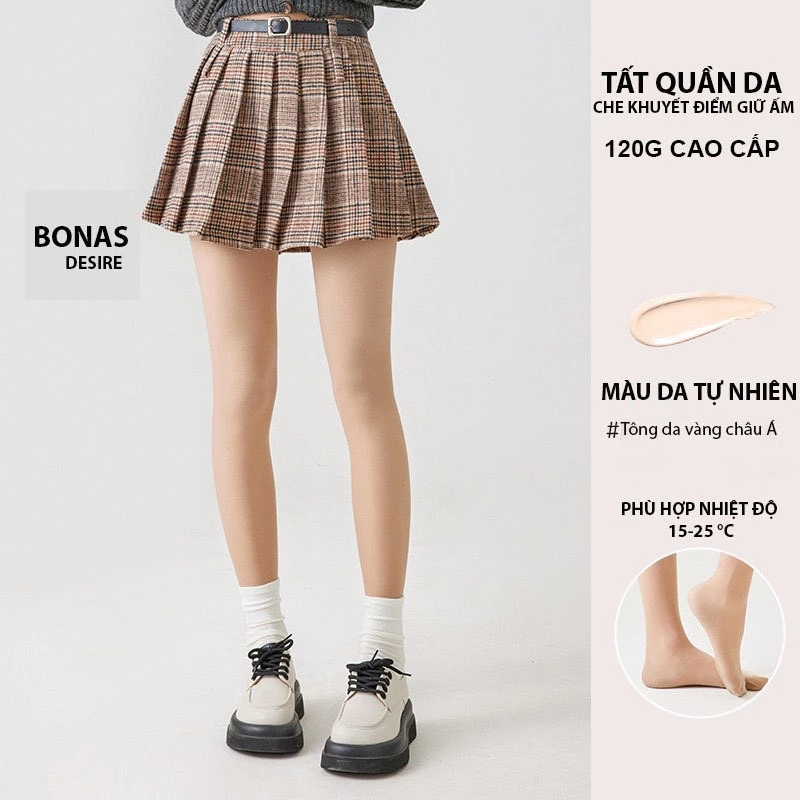 Desire Store, Tất quần da 120G dày hai lớp lót nỉ giữ ấm che khuyết điểm định hình dáng CHÍNH HÃNG BONAS T-014 - 120G DA TỰ NHIÊN image 12 of 15