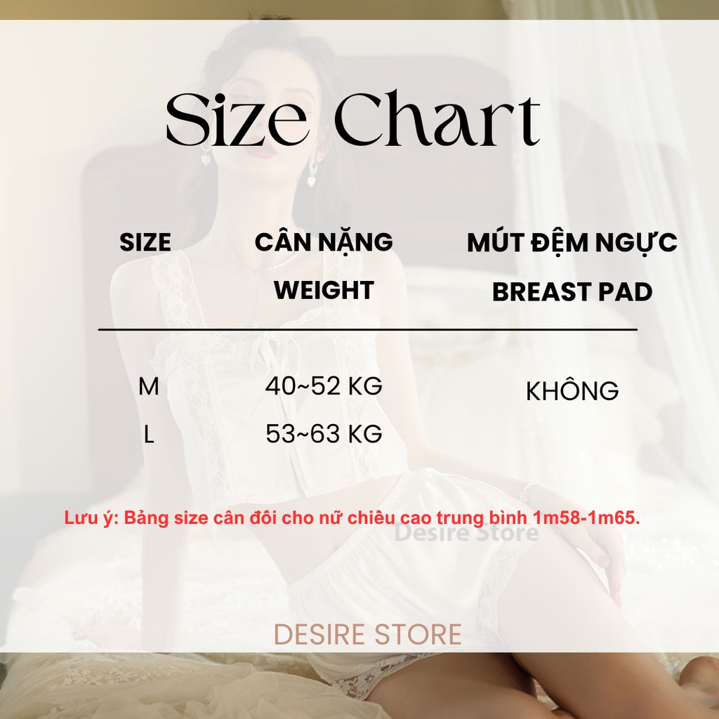 Desire Store, Đồ bộ lụa hai dây bản to gợi cảm chất mịn mát DESIRE VN-8410 image 9 of 13