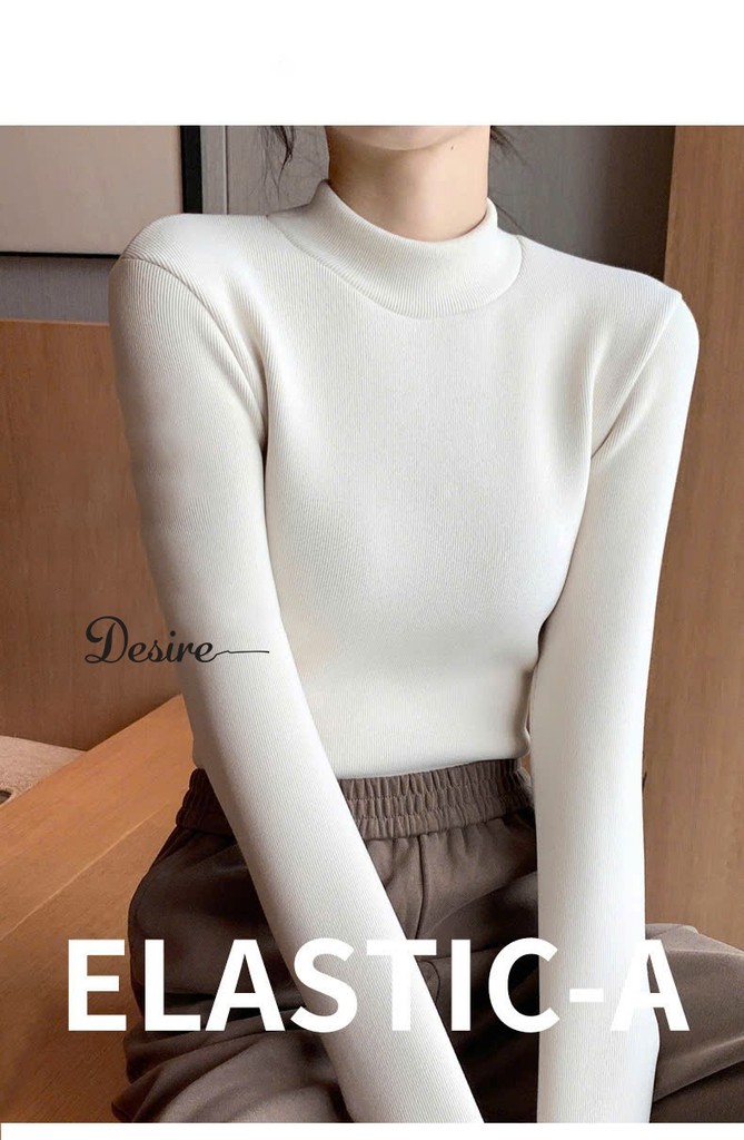 Desire Store, Áo cổ lọ chất Nhung len tăm lót lông cừu dày giữ nhiệt mùa đông ấm áp DESIRE H331 image 7 of 11