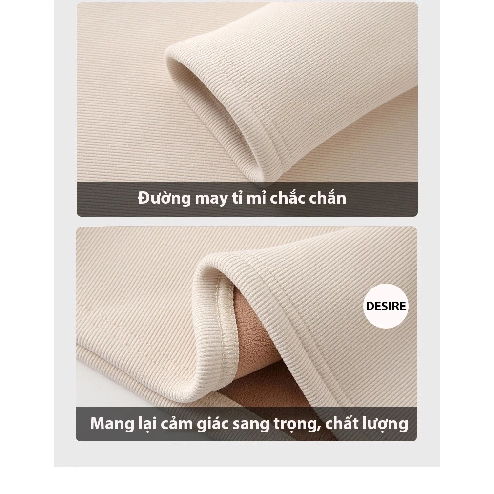 Desire Store, Áo cổ lọ chất Nhung len tăm lót lông cừu dày giữ nhiệt mùa đông ấm áp DESIRE H331 image 5 of 12