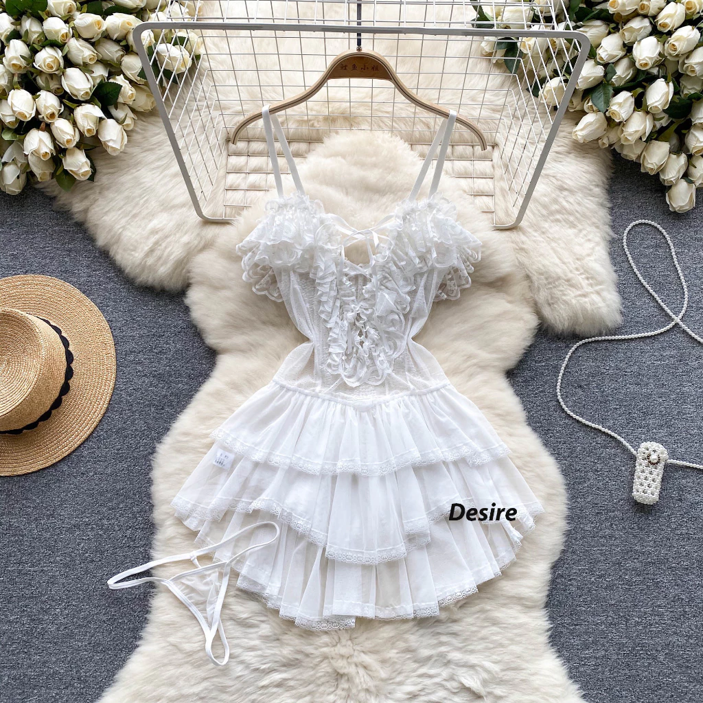 Desire Store, Váy ngủ ren cao cấp hai dây ôm body gợi cảm Desire VN-8497 image 11 of 18