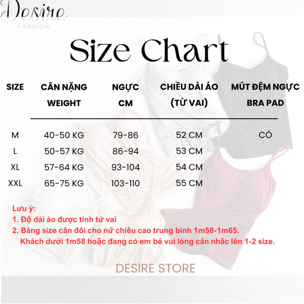 Desire Store, Áo lót hai dây thun Vicose hàng loại 1 cao cấp kèm mút ngực thông hơi A2010 image 9 of 27