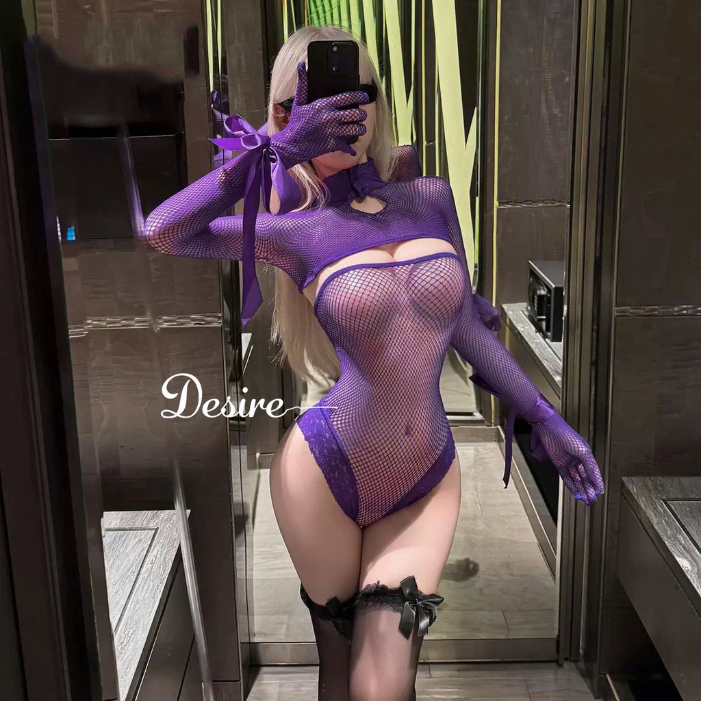 Desire Store, 7049 Bộ đồ lót liền thân Bodysuit lưới xuyên thấu sexy gợi cảm DESIRE  image 2 of 20