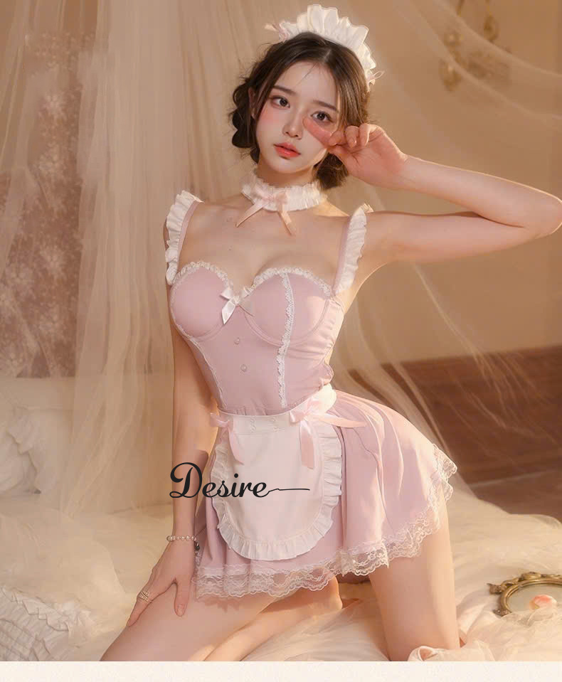 Desire Store, Set váy ngủ Cosplay Cô nàng hầu gái phong cách hiện đại quyến rũ có gọng DESIRE STORE VN-1315-1 image 4 of 11