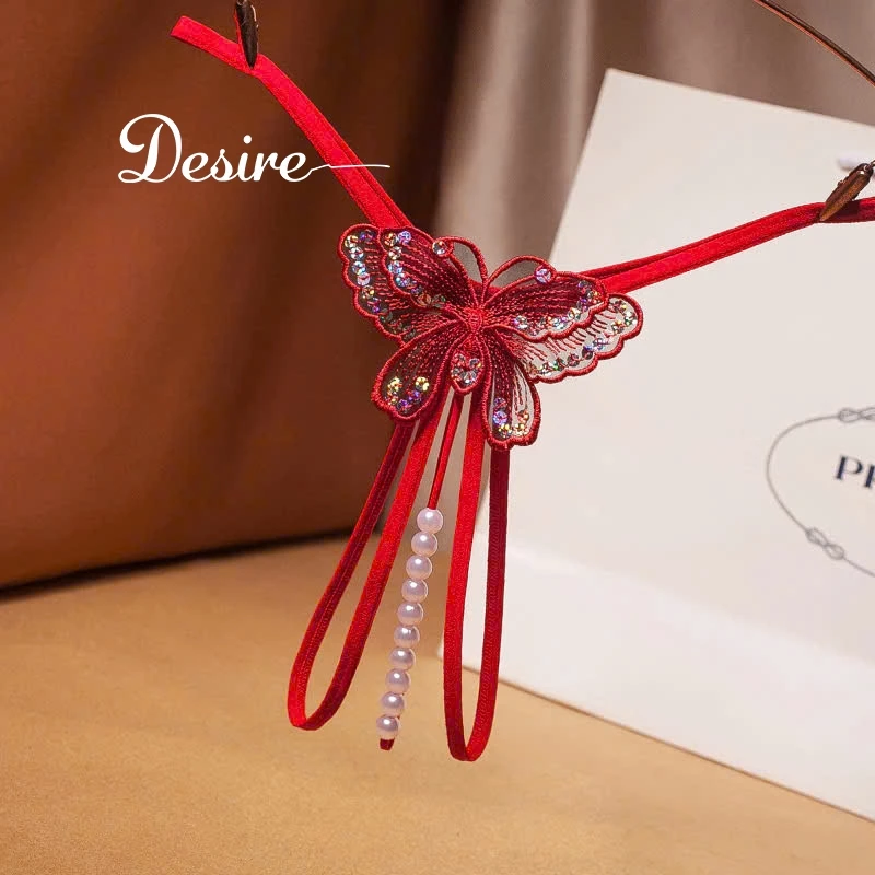 Desire Store, Quần lót lọt khe hình cánh bướm sexy gợi cảm QL-2242 - Đỏ tươi, 3 quần image 8 of 12
