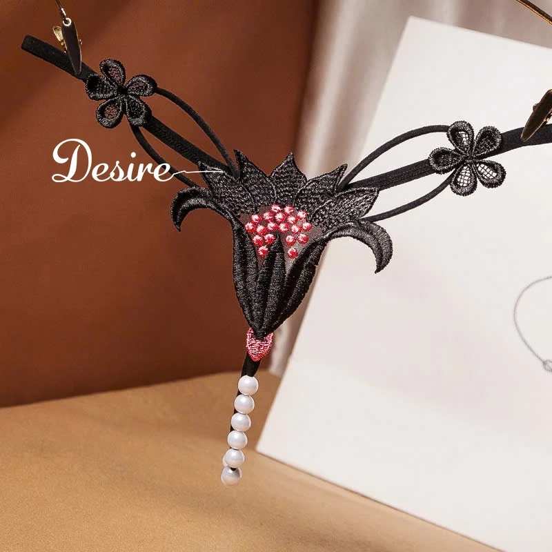 Desire Store, Quần lót ren hoạ tiết hoa siêu gợi cảm sexy DESIRE QL-2249 - Đen, 3 quần image 7 of 12