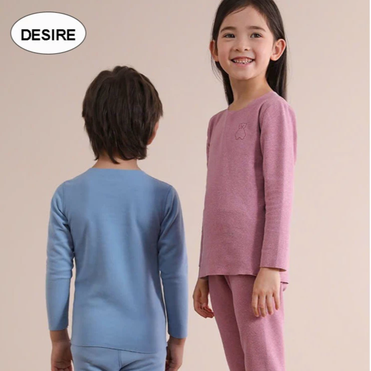 Desire Store, Đồ bộ giữ nhiệt trẻ em không đường viền chất liệu Nhung lót sợi nhiệt Derong siêu nhẹ mềm mại ấm áp DGN-004 image 9 of 12