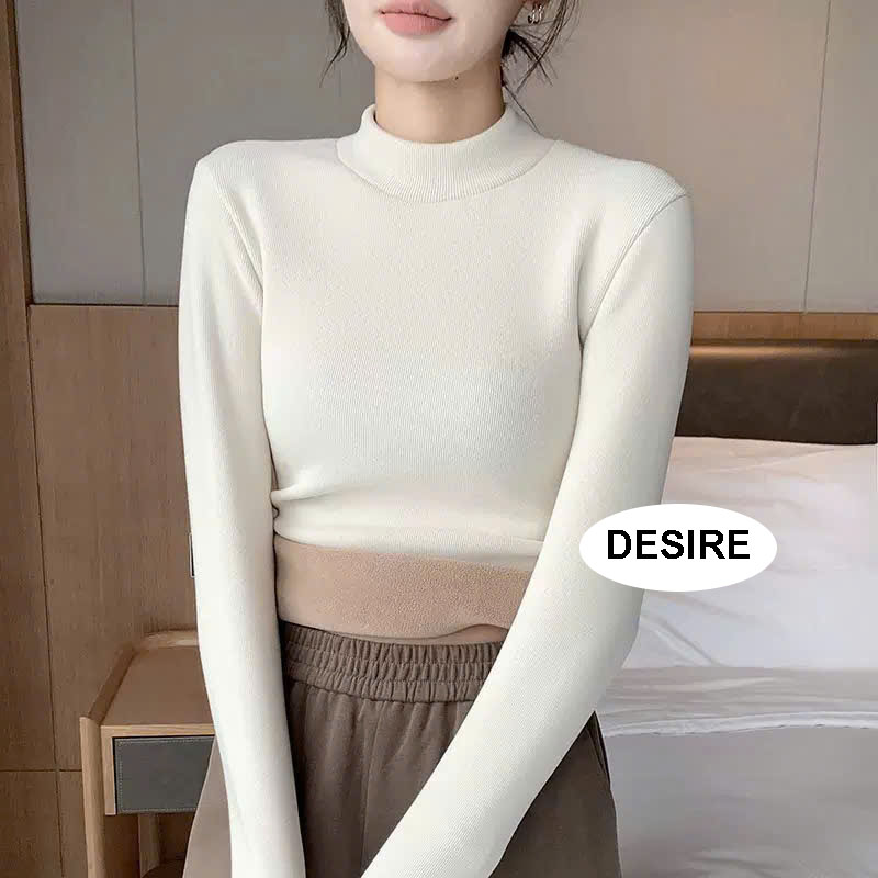Desire Store, Áo cổ lọ chất Nhung len tăm lót lông cừu dày giữ nhiệt mùa đông ấm áp DESIRE H331 image 4 of 16