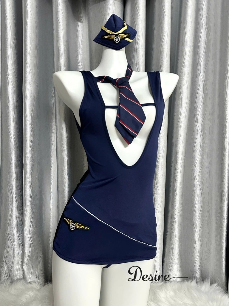 Desire Store, Set váy ngủ Cosplay Cô tiếp viên Sexy gợi cảm kèm chip DESIRE VN-1225 image 12 of 14
