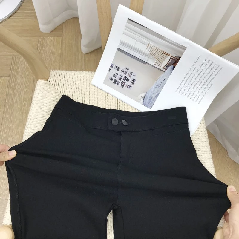 Desire Store, [Kèm hình thật] Sale lẻ size Quần Kaki Đen lưng cao hot trend hách dáng hàng cao cấp chất dày dặn chuẩn image 6 of 9